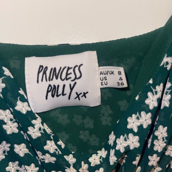 Y2K Princess polly green mini floral slip dress - Picture 8 of 8